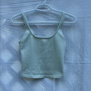 Dynamite Ribbed Cropped Tank Top